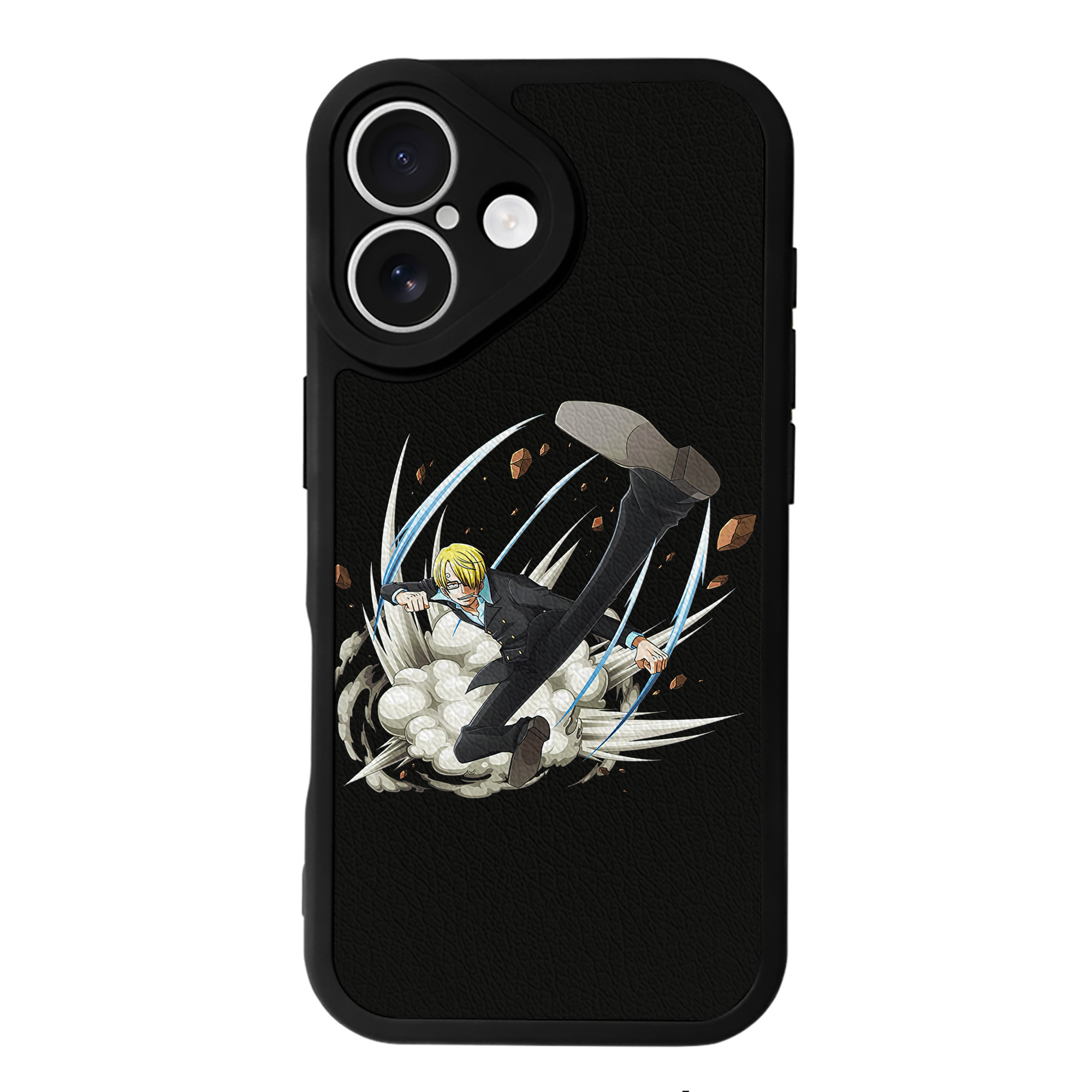 （画像用） ワンピース サンジ ONE PIECE Sanji 【iPhone 16シリーズ対応】シリコンスマホケース（レザー調） 材質：シリコン